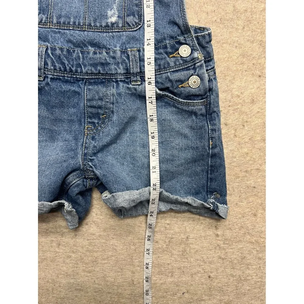 Levi's Distressed Medium Wash Shortall Girls 10 Regular - Picture 10 of 11
